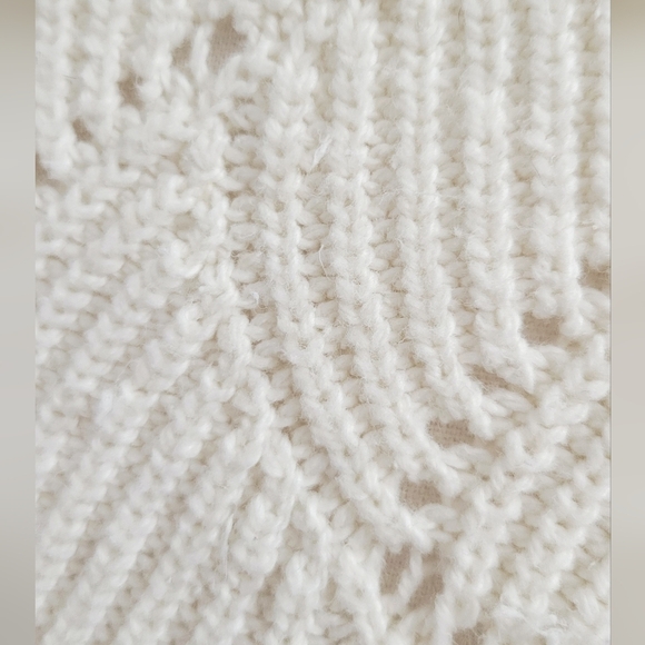 Sundance Women's White Cowl Neck Textured Sweater | Size Medium - Picture 4 of 6